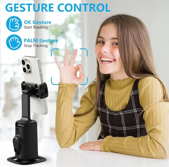 360 Auto Face Tracking Tripod Auto Phone Holder Smart Selfie Stabilizer Control
